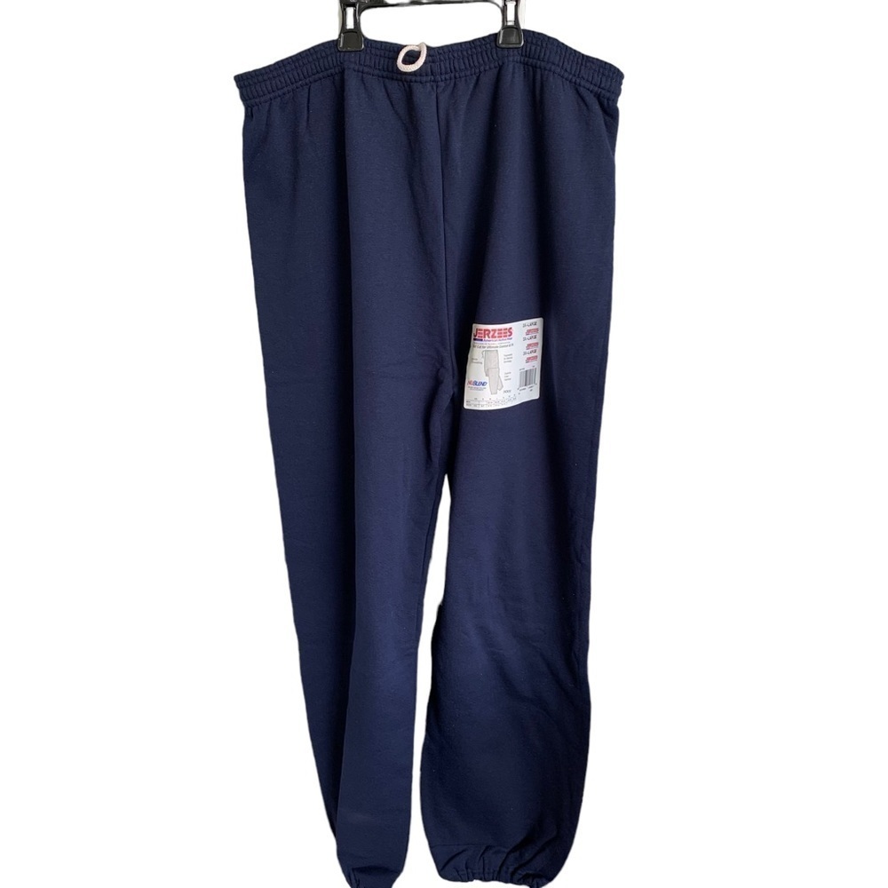 🆕 Vintage Jerzees Sweatpants Adult Size 3X Sweats Royal Blue Nublend